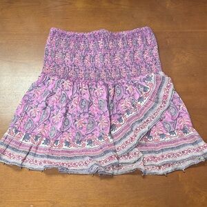 Floral Pink Bohemian Skirt